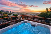 2 Hot Tubs • Skyline View • Sleeps 17 • Beach 15m