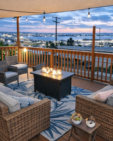 Fire pit evenings with views